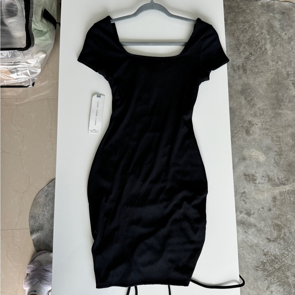 Black mini dress
